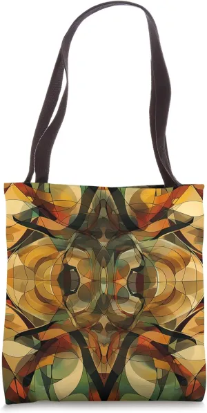 Dizzy Abstract Art Nouveau Design - Modern Geometric Tote Bag
