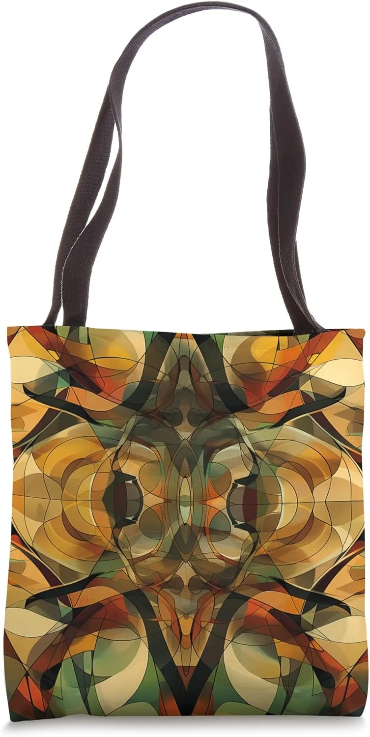 Dizzy Abstract Art Nouveau Design - Modern Geometric Tote Bag