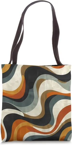 Dizzy Abstract Color Block Pattern Tote Bag