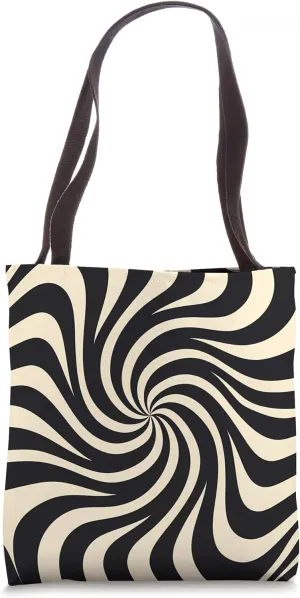 Dizzy Abstract Duotone Pattern Tote Bag