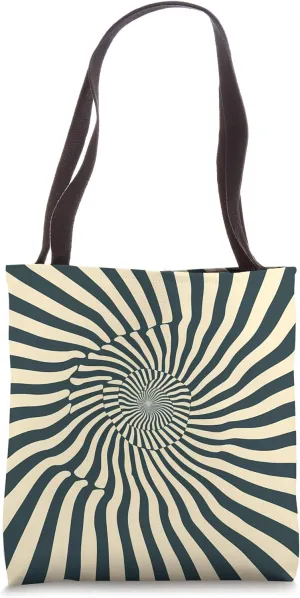 Dizzy Abstract Duotone Pattern Tote Bag