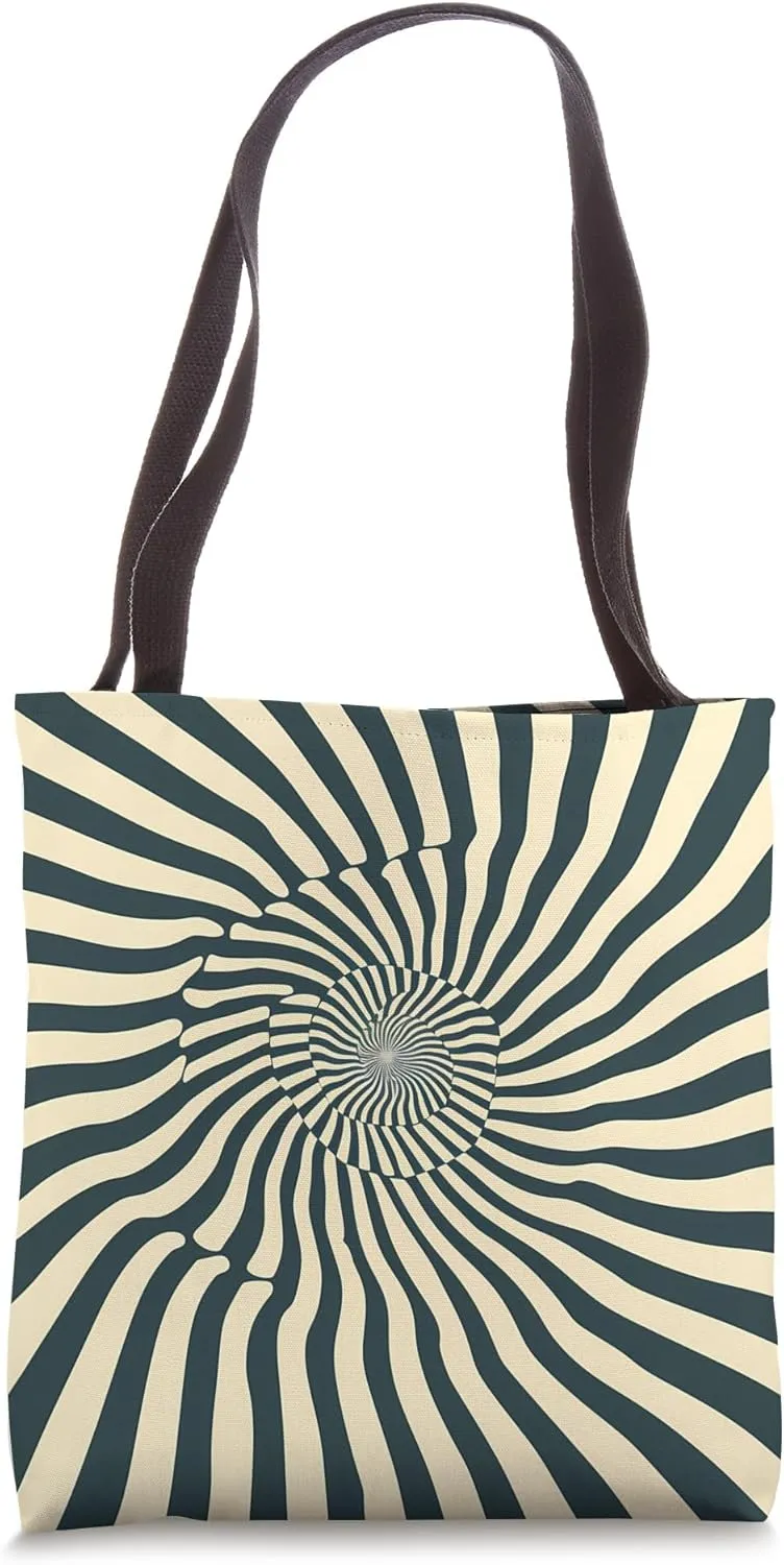 Dizzy Abstract Duotone Pattern Tote Bag