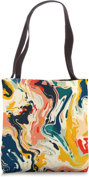 Dizzy Abstract Expressionism Pattern Tote Bag