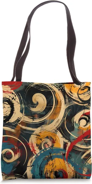 Dizzy Abstract Expressionism Pattern Tote Bag