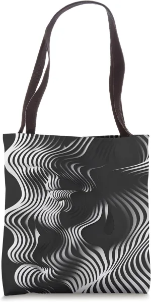 Dizzy Abstract Minimalist Design - Modern Geometric Tote Bag
