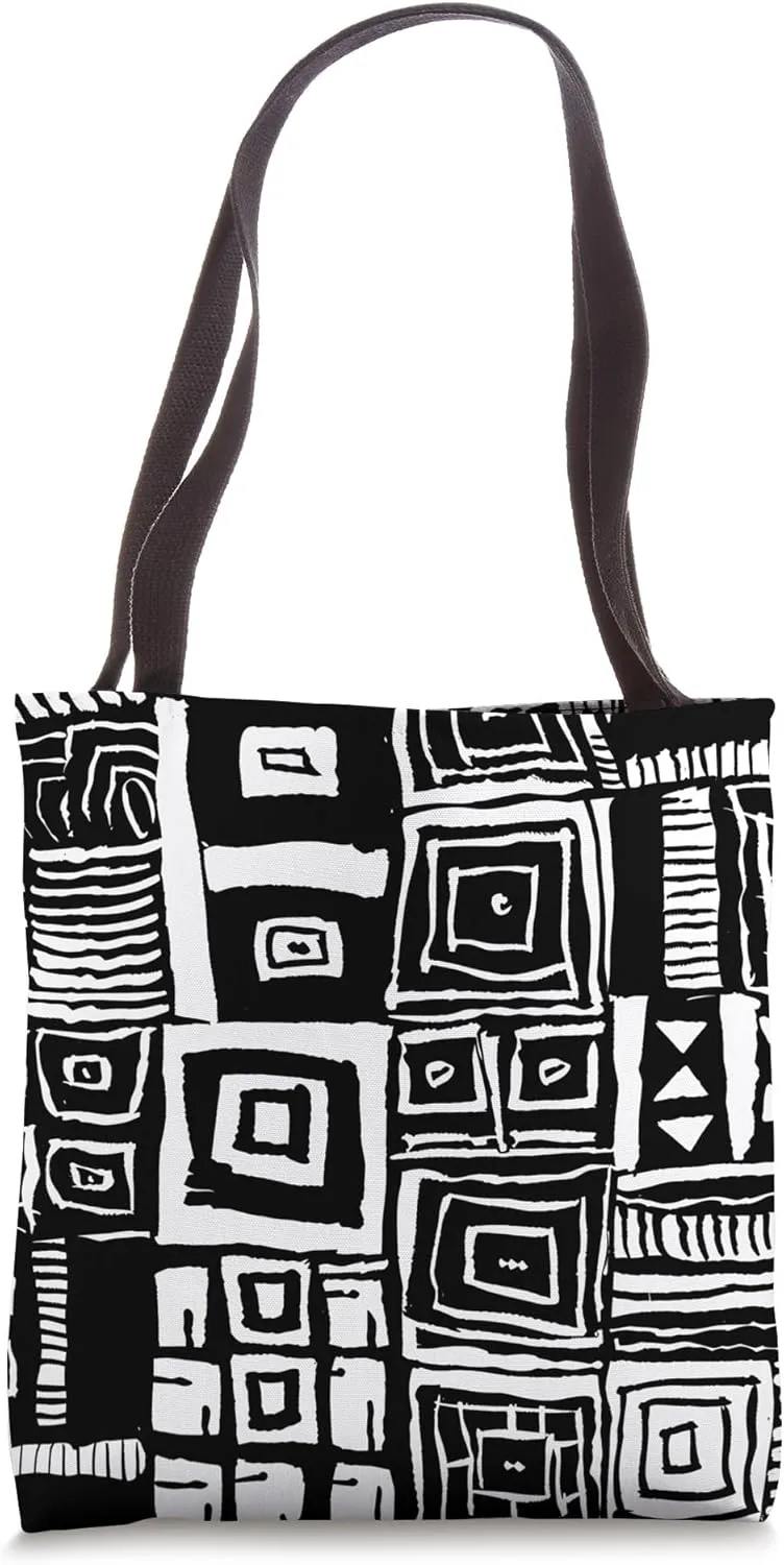 Dizzy Abstract Minimalist Design - Modern Geometric Tote Bag