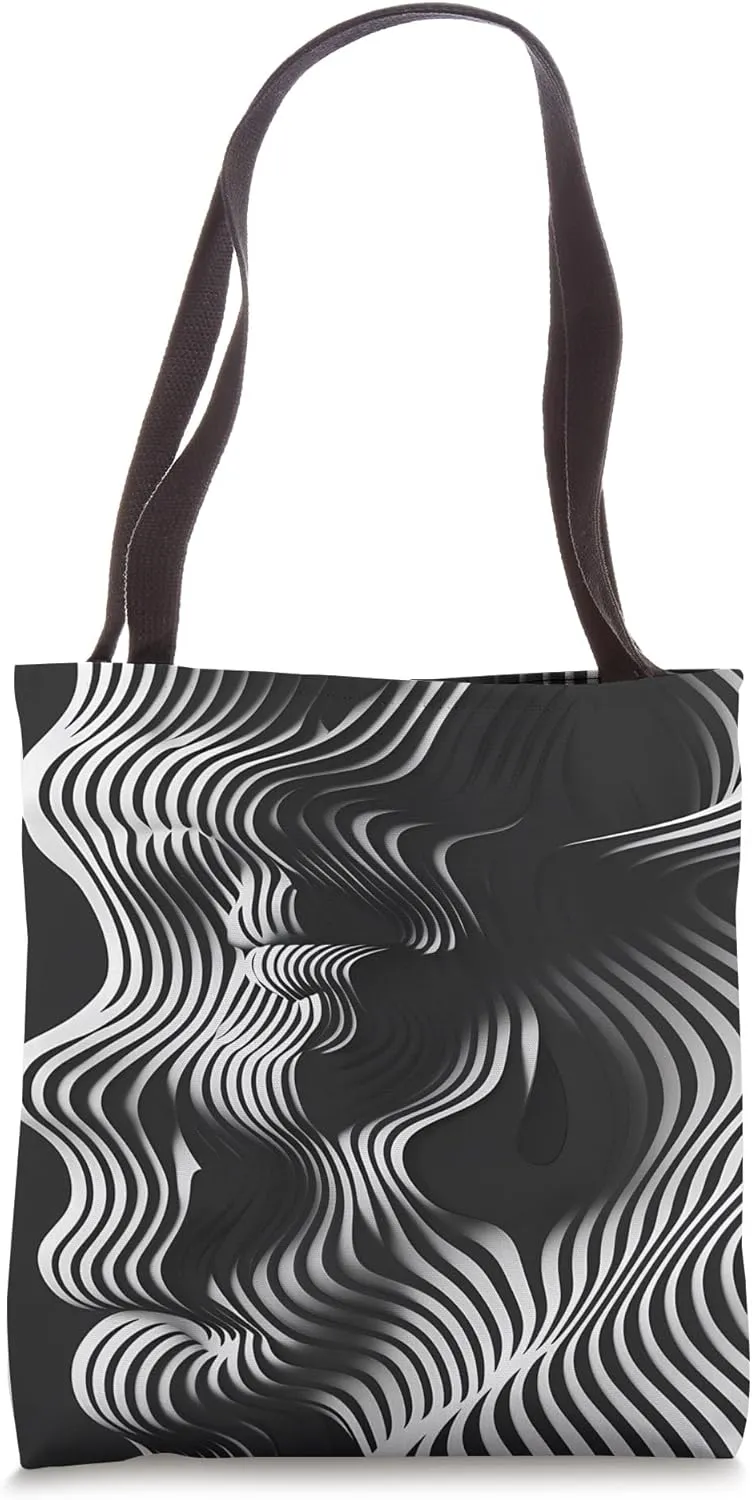 Dizzy Abstract Minimalist Design - Modern Geometric Tote Bag