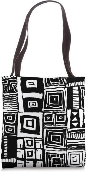 Dizzy Abstract Minimalist Design - Modern Geometric Tote Bag