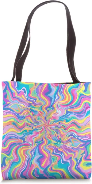 Dizzy Abstract Pastel Pattern Design Tote Bag