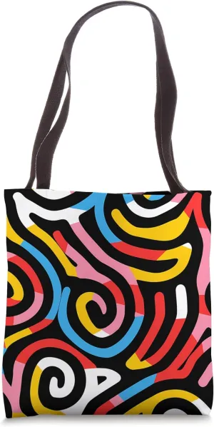 Dizzy Abstract Pop Art Pattern Tote Bag