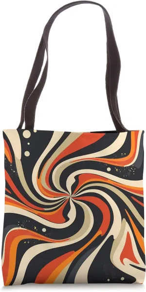 Dizzy Abstract Retro Pattern Tote Bag