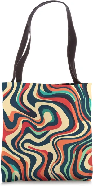 Dizzy Abstract Retro Pattern Tote Bag