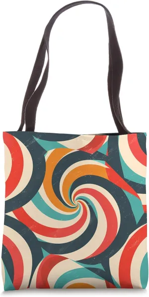 Dizzy Abstract Retro Pattern Tote Bag