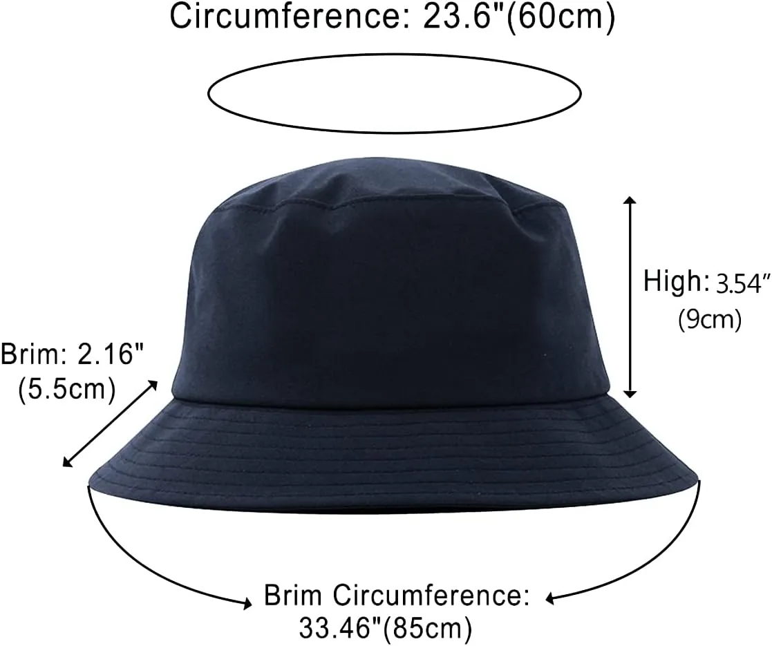 DOCILA Waterproof Bucket Hats for Men Plain Color Outdoor Fisherman Sun Caps