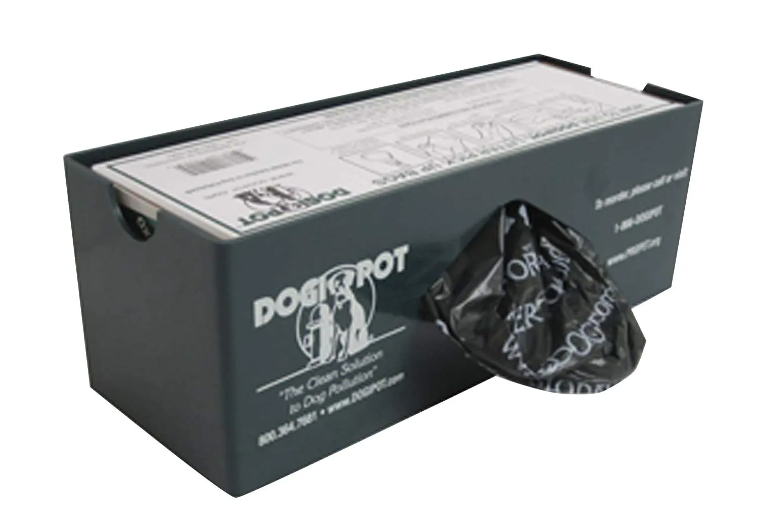 DOGIPOT 1004-1 Single Bag Roll Dispenser for Inside Use Only, Aluminum, Forest Green