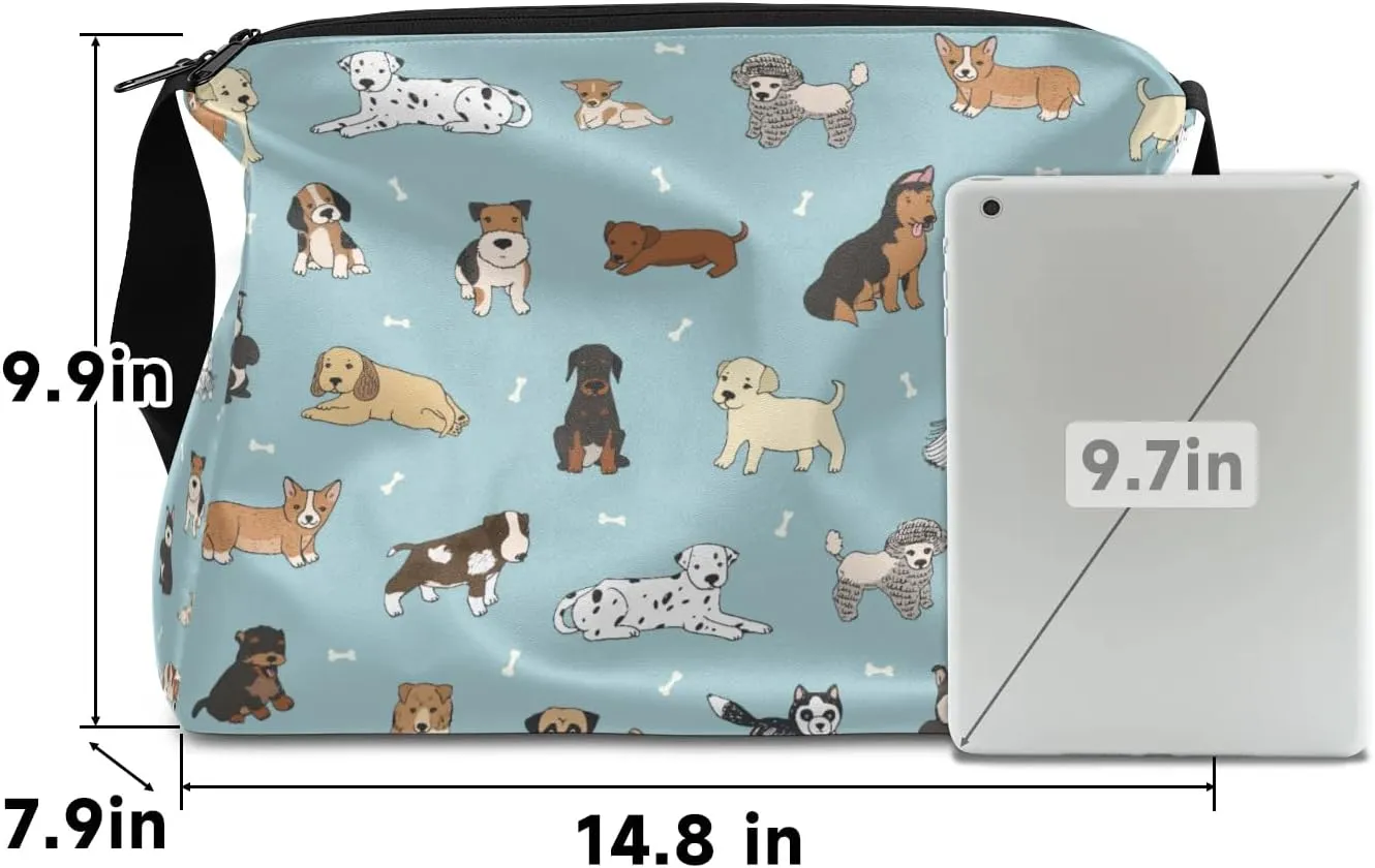 Dogs Small Gym Bag for Men Women Workout Sport Duffle Bag Waterproof Weekender Overnight Bag Lightweight Carry on Tote Bag Crossbody Shoulder Travel Bag for Swim Yoge Dance