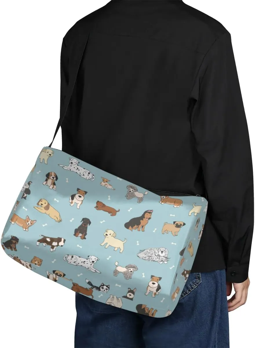 Dogs Small Gym Bag for Men Women Workout Sport Duffle Bag Waterproof Weekender Overnight Bag Lightweight Carry on Tote Bag Crossbody Shoulder Travel Bag for Swim Yoge Dance