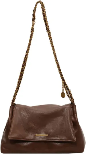 DOTBABY Soft Leather Shoulder Bag for Women, Crossbody Bag with Metal Strap, Western Large Capacity Buckle Style Totes Bags