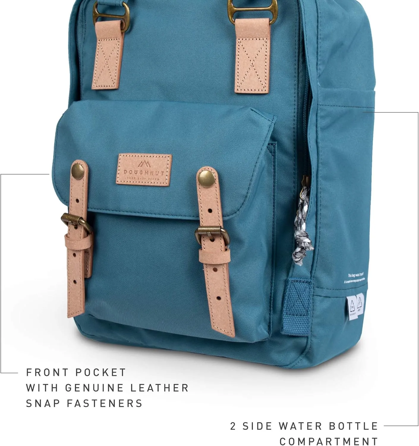 Doughnut Macaroon Reborn Series 16L Travel School Ladies College Girls Lightweight Casual Daypacks Bag Backpack (Denim)