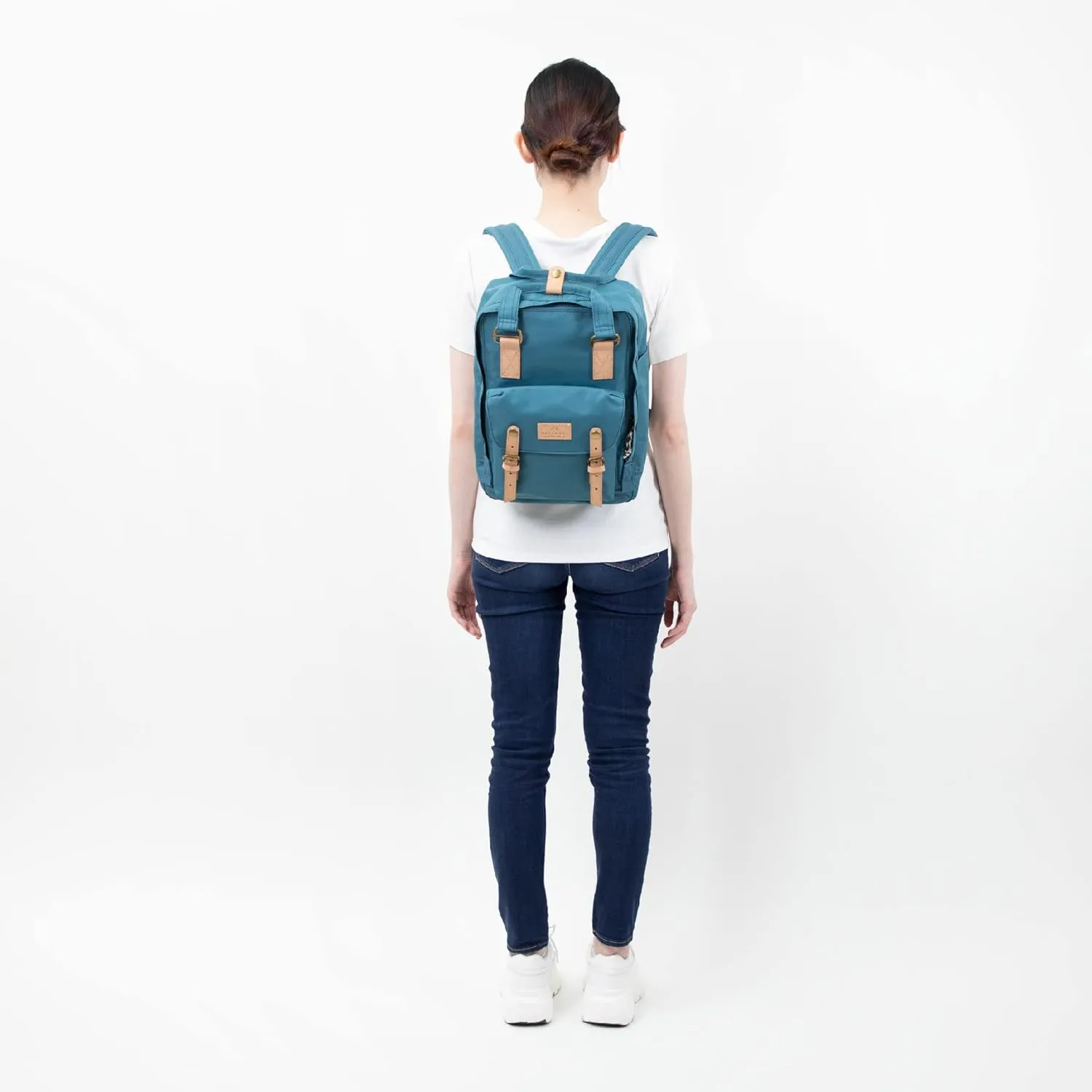 Doughnut Macaroon Reborn Series 16L Travel School Ladies College Girls Lightweight Casual Daypacks Bag Backpack (Denim)