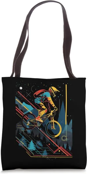 Downhill Mountain Biking Tote Bag