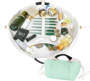 Drawstring Makeup Bag Organizer (Mint Green)