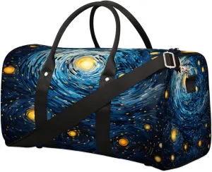Duffel Bags Abstract Nebula Large Tote Bag Night Sky Overnight Travel Bags for Women Men Lightweight Duffel Bag Adjustable Strap Carry On Bag Waterproof Gym Travel Bag