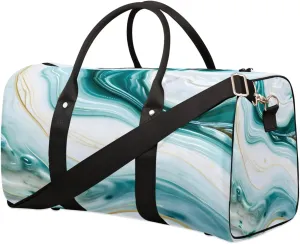Duffel Bags Natural Liquid Texture Large Tote Bag Art Painting Overnight Travel Bags for Women Men Lightweight Duffel Bag Adjustable Strap Carry On Bag Waterproof Gym Travel Bag