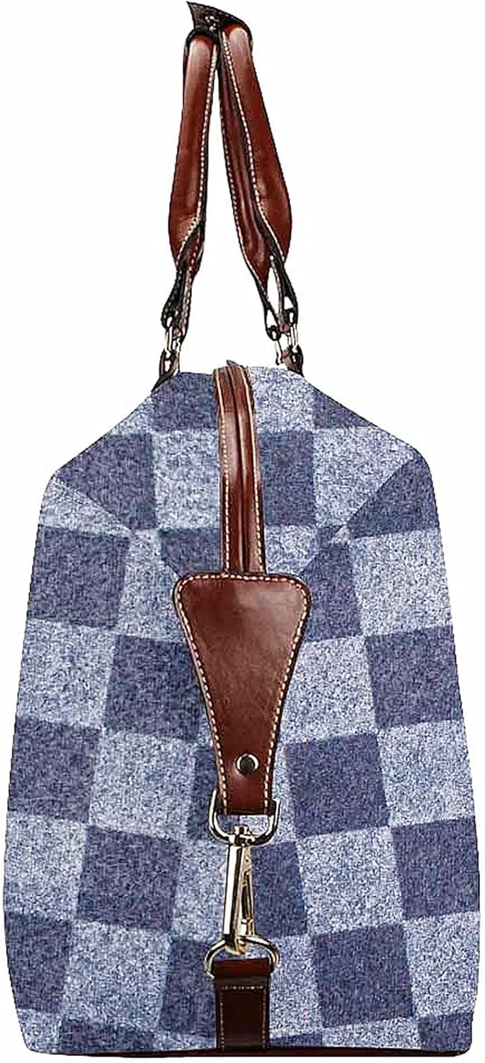 Duffel Weekender Overnight Travel Carry on Bags Checkerboard Sport Gym Tote with Pocket for Women