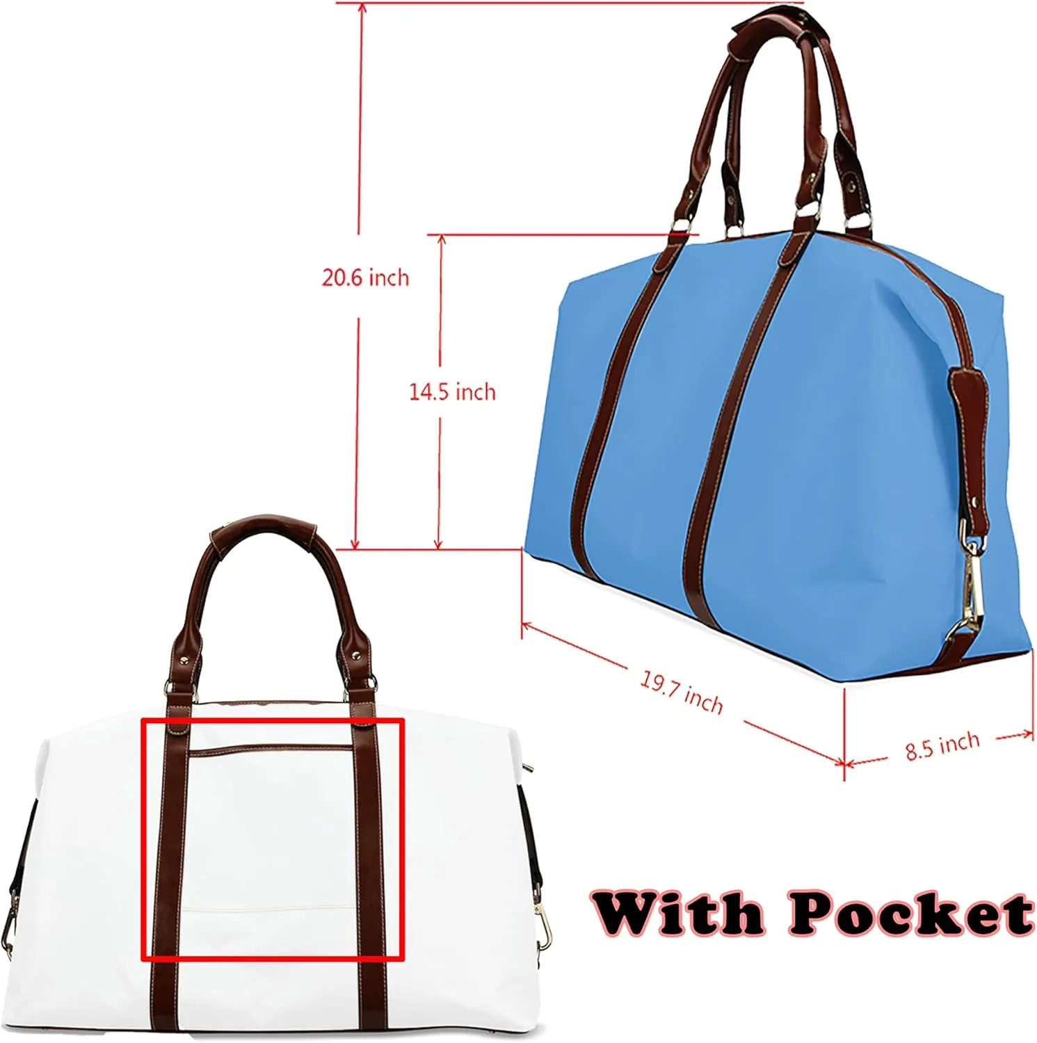 Duffel Weekender Overnight Travel Carry on Bags Checkerboard Sport Gym Tote with Pocket for Women