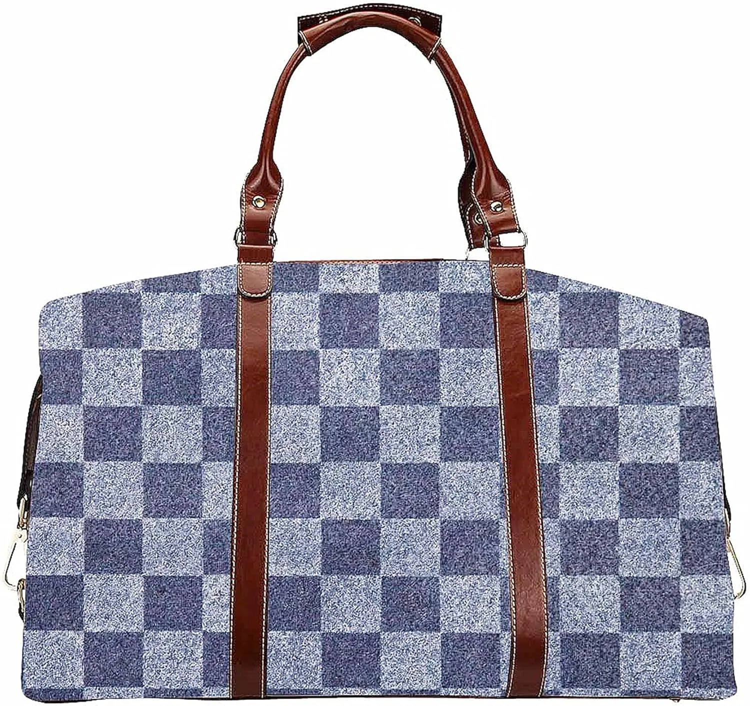 Duffel Weekender Overnight Travel Carry on Bags Checkerboard Sport Gym Tote with Pocket for Women