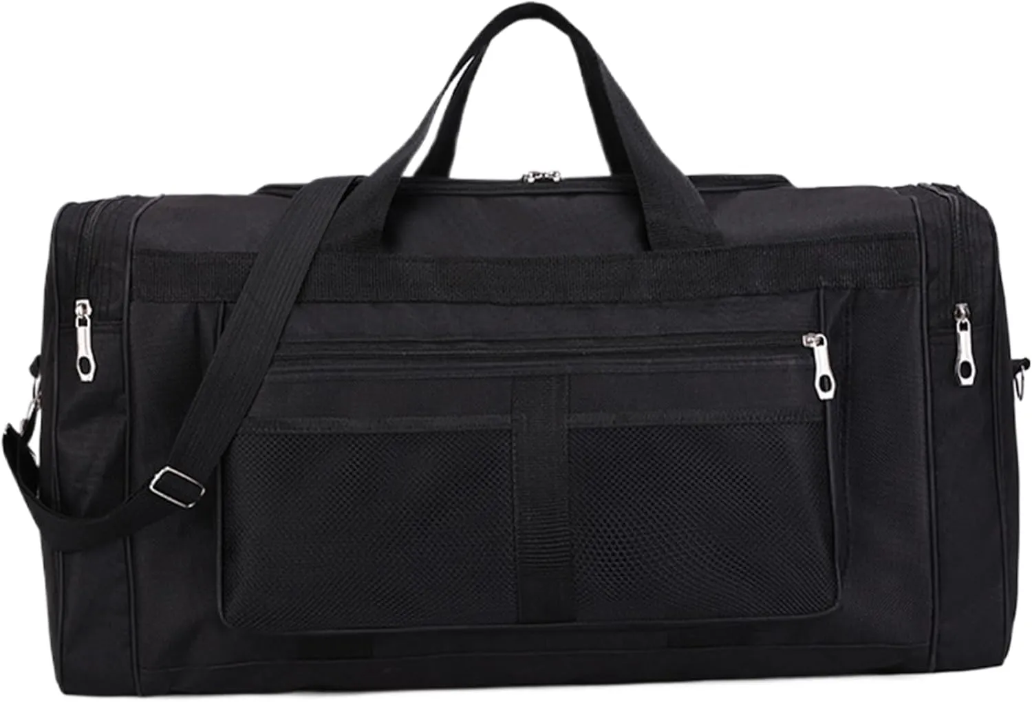 Duffle Bag Carry on Overnight Bag Waterproof Weekend Foldable Hospital with Shoulder Strap Travel Duffle for Sport Training Business Trip BlackBag