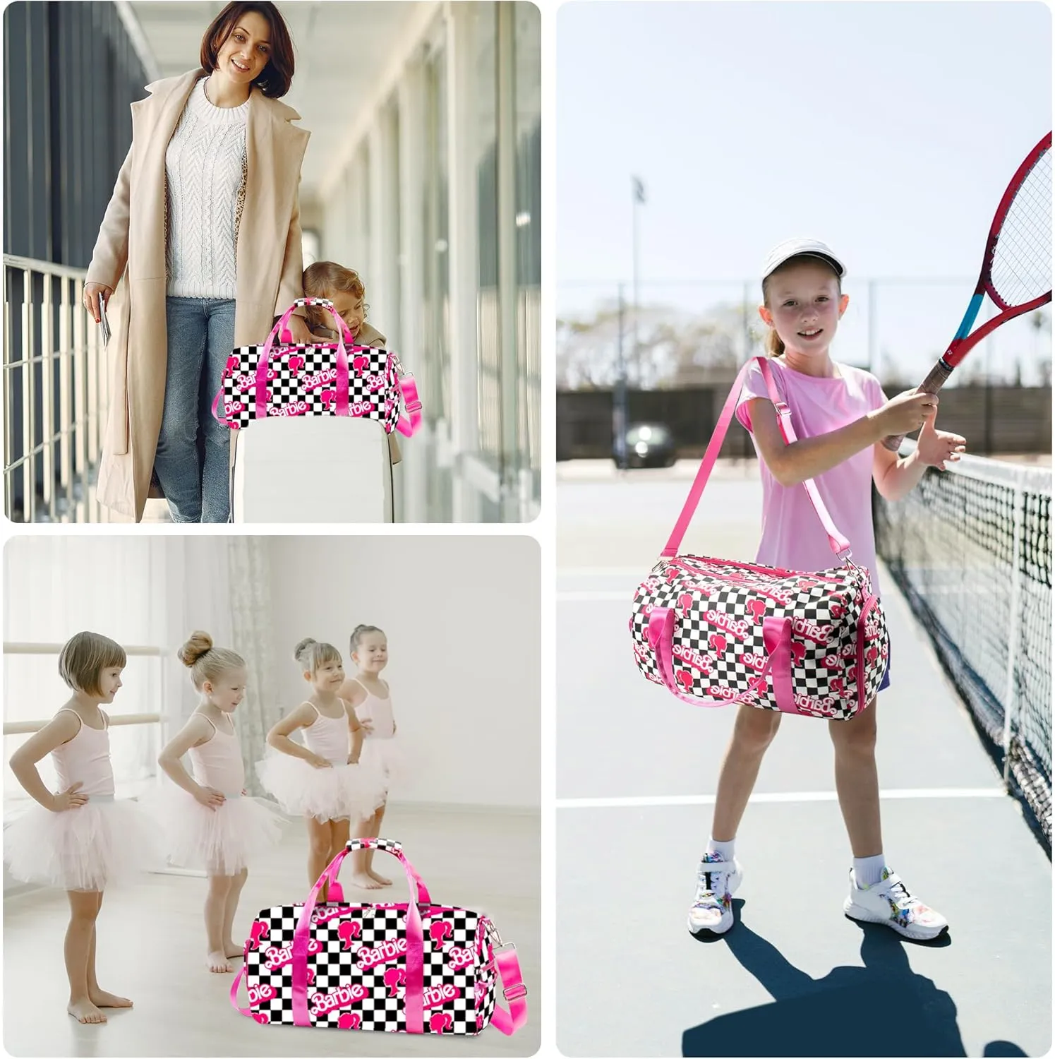 Duffle Bag for Girls Travel Duffle Carry On Tote Weekender Bag Large Capacity Overnight Bag With Shoe Compartment Gym Tote with Dry and Wet Separation
