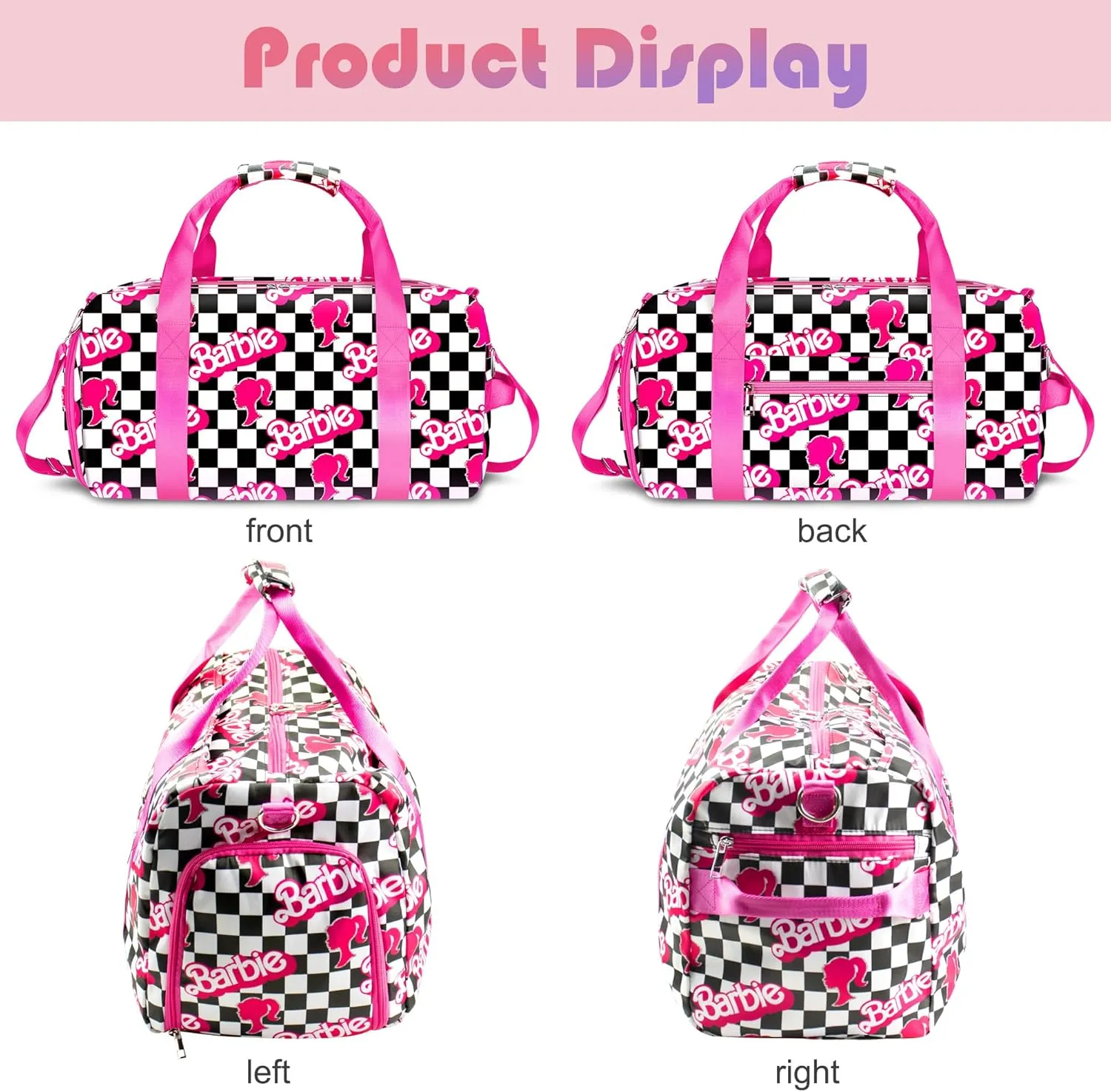 Duffle Bag for Girls Travel Duffle Carry On Tote Weekender Bag Large Capacity Overnight Bag With Shoe Compartment Gym Tote with Dry and Wet Separation
