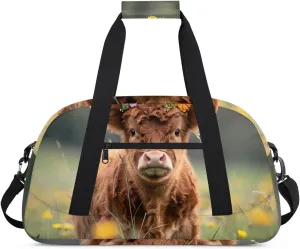 Duffle Bag Yak Garland Meadow Gym Bag Travel Bag Luggage Bag Waterproof Lightweight Sports for Dance Gymnastics Cheers Soccer Wrestling Hospital, for Weekender Overnight