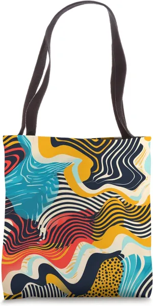 Dynamic Dizzy Abstract 2D Pattern Tote Bag