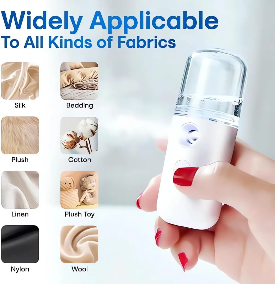 Easy Care Sunshine 15s Heat-Up Mini Travel Steamer - 2024 New Rechargeable Cordless Clothes Steamer Battery Operated Eco-friendly, Handheld Garment Fabric Steam Iron for Travel Home (2PC-A)