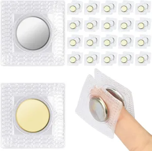 EEEKit Hidden Sew in Magnetic Snap, 20 Pairs Invisible PVC Purse Closure Fastener Magnets for Handbag Clothing