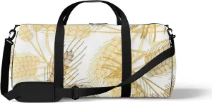 Elegant Seamless Pattern Hand Drawn Decorative Sports Bag Tote Bag Waterproof Gym Bag with Shoulder Strap Zipper 2 Side Pockets for Men and Women, Travel and Storage Shoulder Bag.