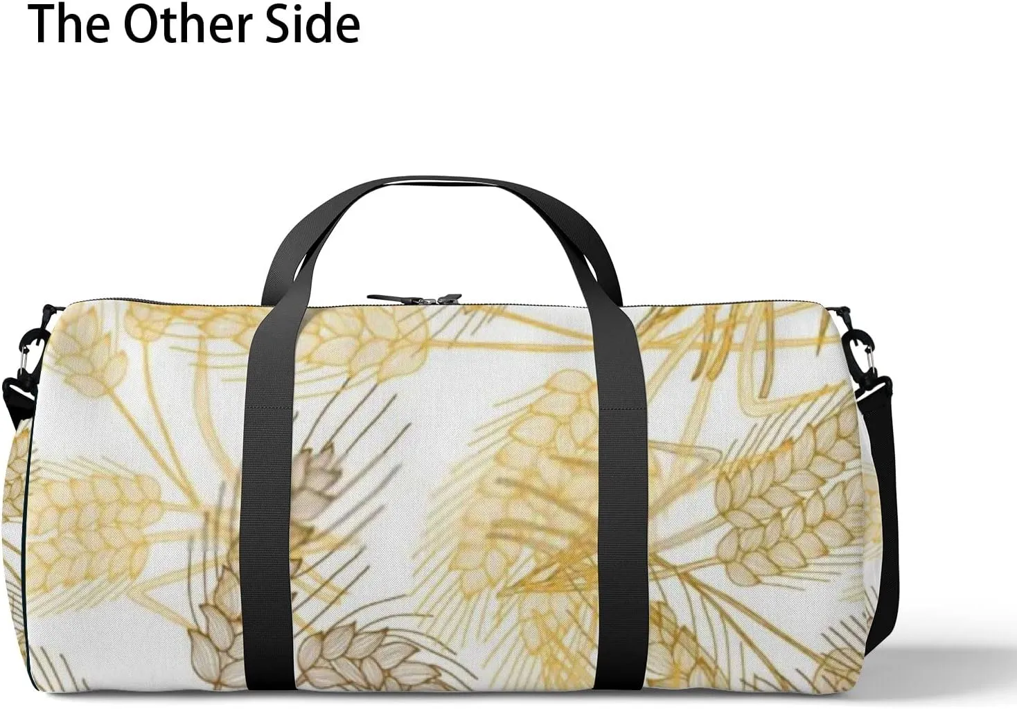 Elegant Seamless Pattern Hand Drawn Decorative Sports Bag Tote Bag Waterproof Gym Bag with Shoulder Strap Zipper 2 Side Pockets for Men and Women, Travel and Storage Shoulder Bag.