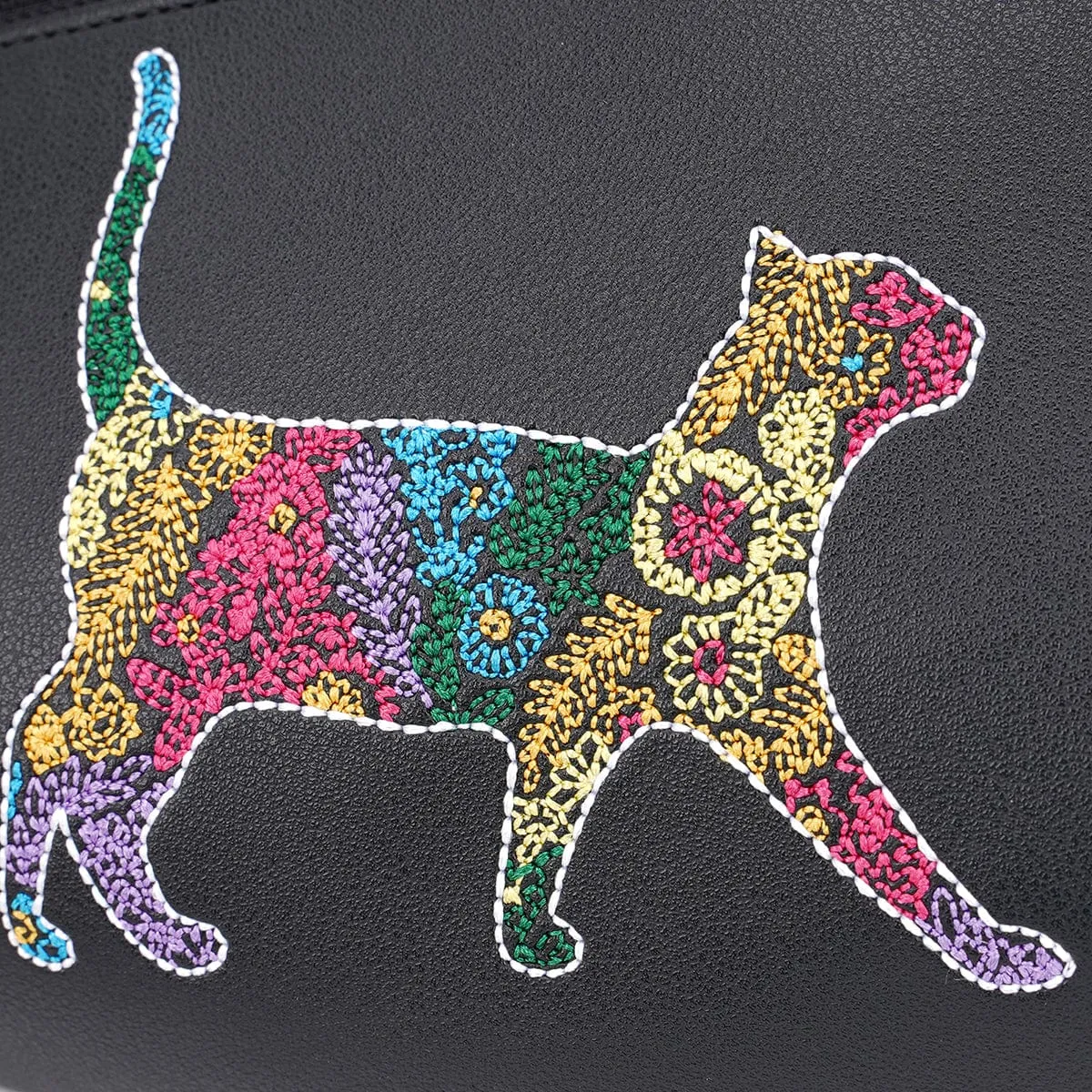 Embroidered Cat Chest Bag | Crossbody Cat Bag