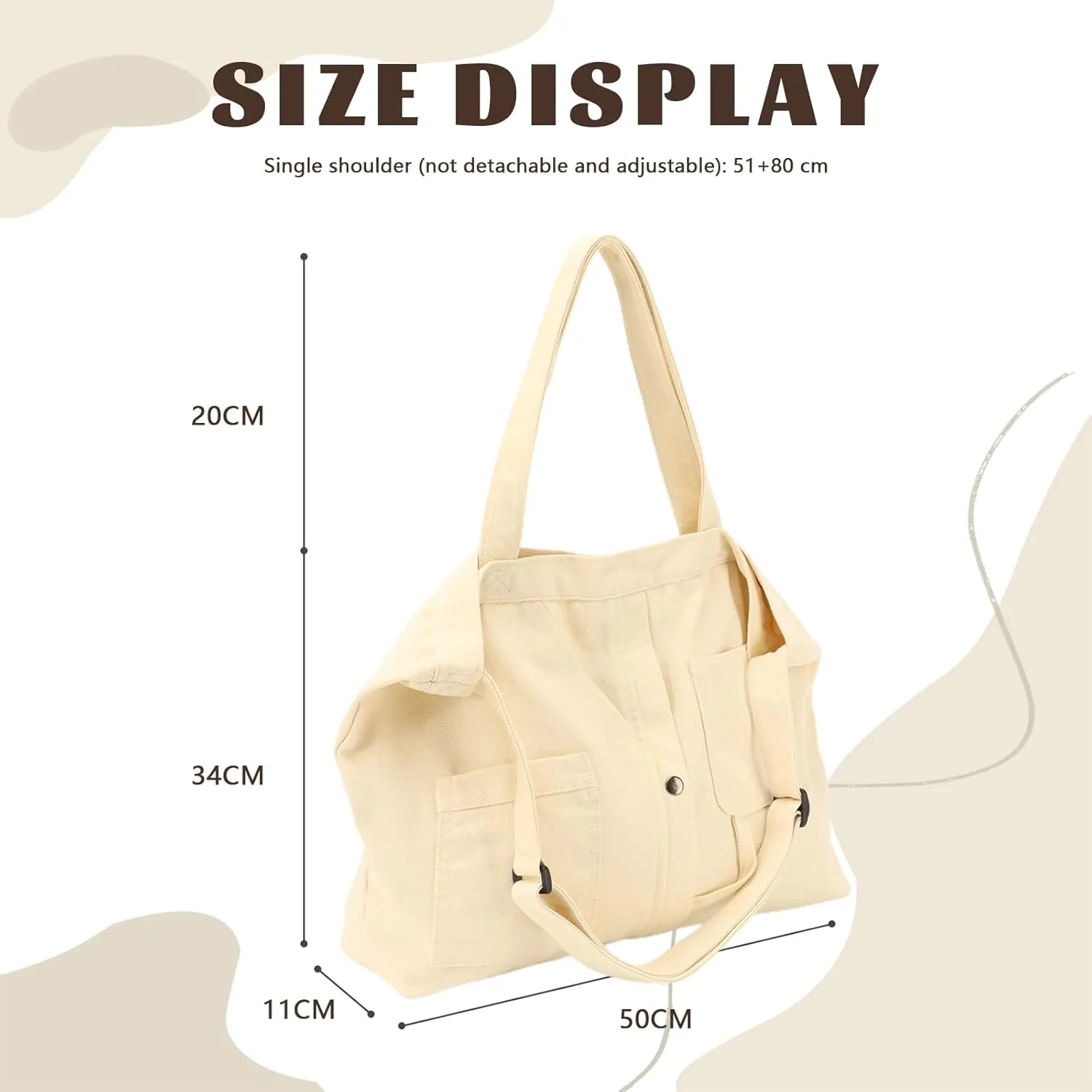 Emprier Soft Denim Handbag for Women Casual Hobo Tote Bag Retro Crossbody Bag Large Capacity Denim Purses