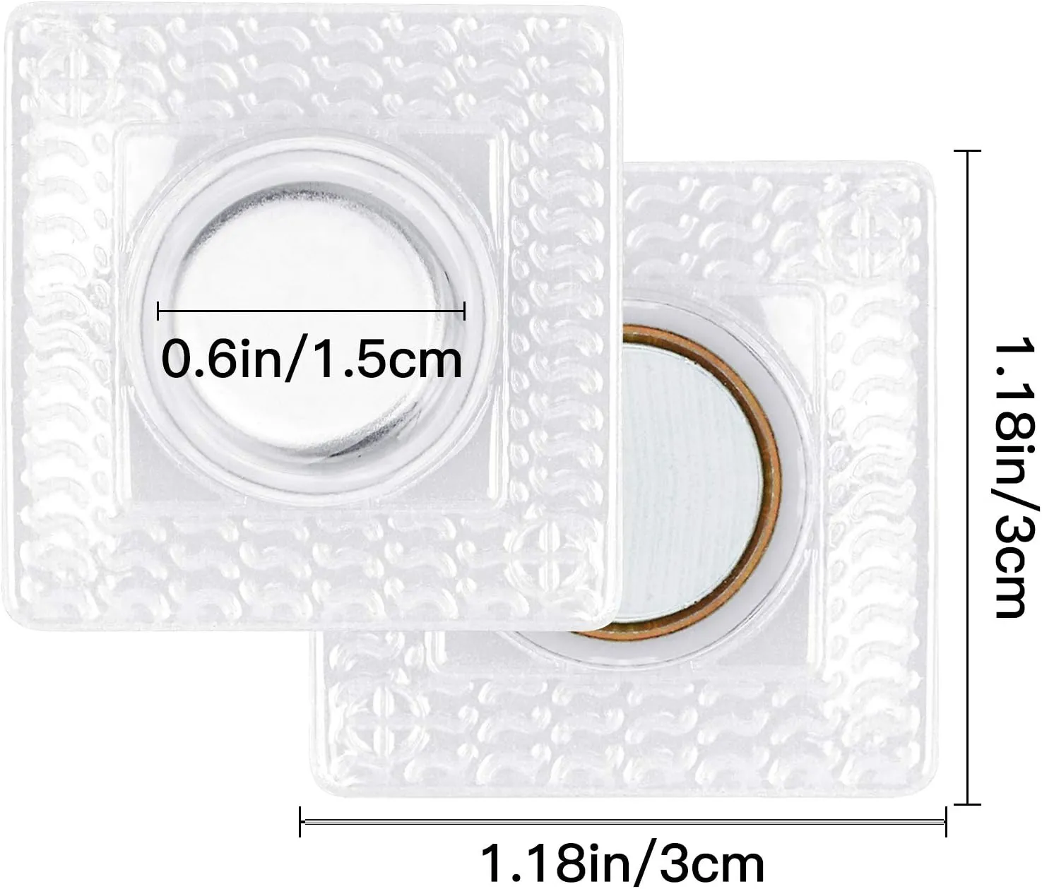 EMYVSVO 30 Pairs 1.18 Inches Invisible Magnetic Snap PVC Hidden Purse Closure Fastener Snap for Handbag Clothing Clasp DIY Craft Sewing Tools