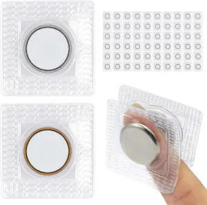 EMYVSVO 30 Pairs 1.18 Inches Invisible Magnetic Snap PVC Hidden Purse Closure Fastener Snap for Handbag Clothing Clasp DIY Craft Sewing Tools