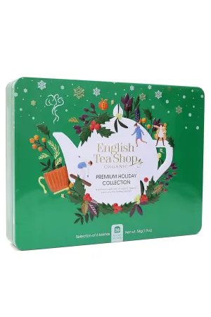 English Tea Shop - Premium Holiday Collection Holly - Green Gift Tin - 36 Tea Bag Sachets, 54g