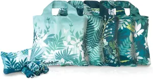 Envirosax Botanica Reusable Bag Polyester Shopping Grocery Tote Bags Pouch Set of 5 Water Resistant