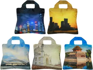 Envirosax Reusable Grocery Bags, Set of 5, Multicolored Travelling, TP Series