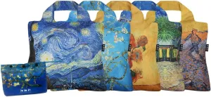 Envirosax Van Gogh Pouch Reusable Bag Polyester Shopping Grocery Bags Set of 5 Foldable Water Resistant