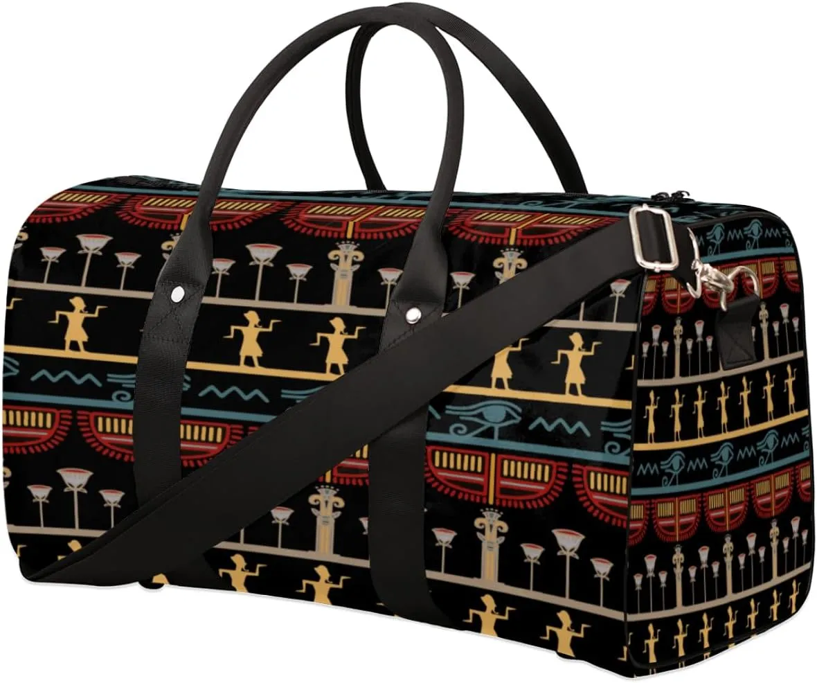 Ethnic Palace Travel Duffle Bag Waterproof Foldable Weekender Bags for Women and Men Durable Carry on Overnight Bag with Shoulder Strap Lightweight Sports Gym Tote Bag