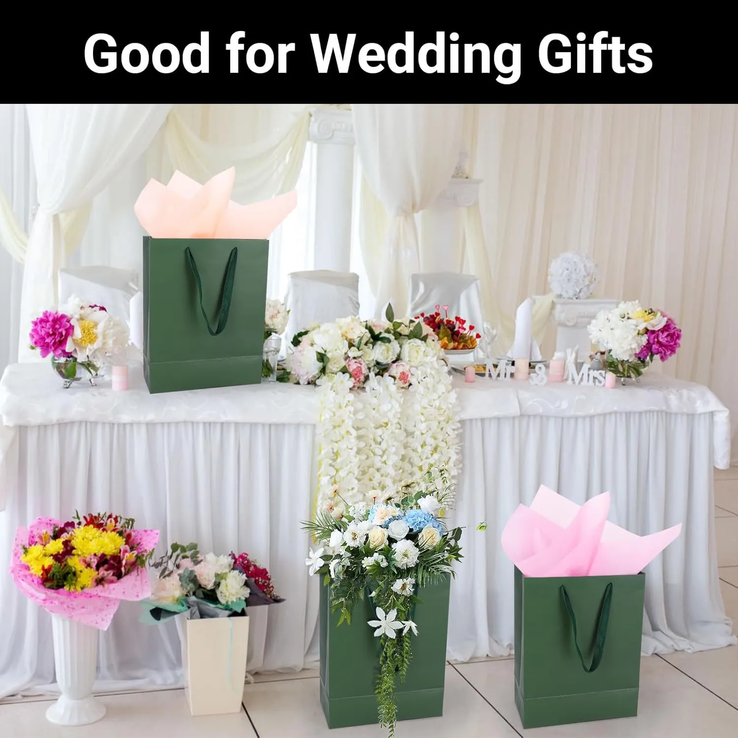 EUSOAR Paper Gift Bags, 20pcs 9.8"x5.1"x12.6" Large Kraft Gift Wrap Bags with Handles, Merchandise Business Retail Grocery Shopping Wrapping Wedding Birthday Thank You Gift Bags Party Favor